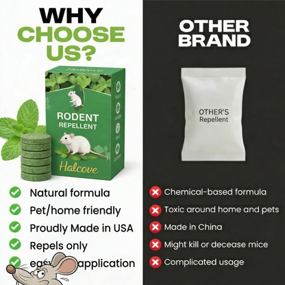 Rodent Repellent Tablet — Create a Home Without Rodents, Safe for Kids & Pets