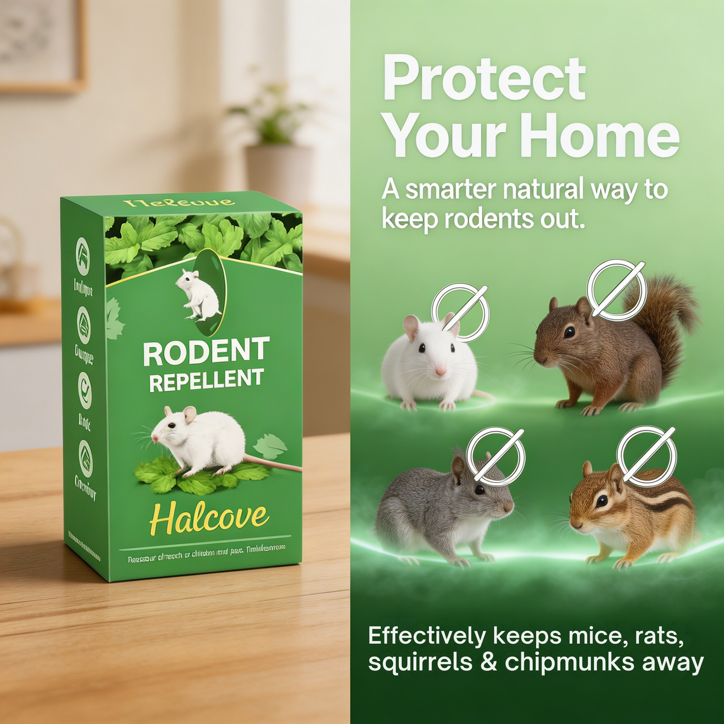 Rodent Repellent Tablet — Create a Home Without Rodents, Safe for Kids & Pets