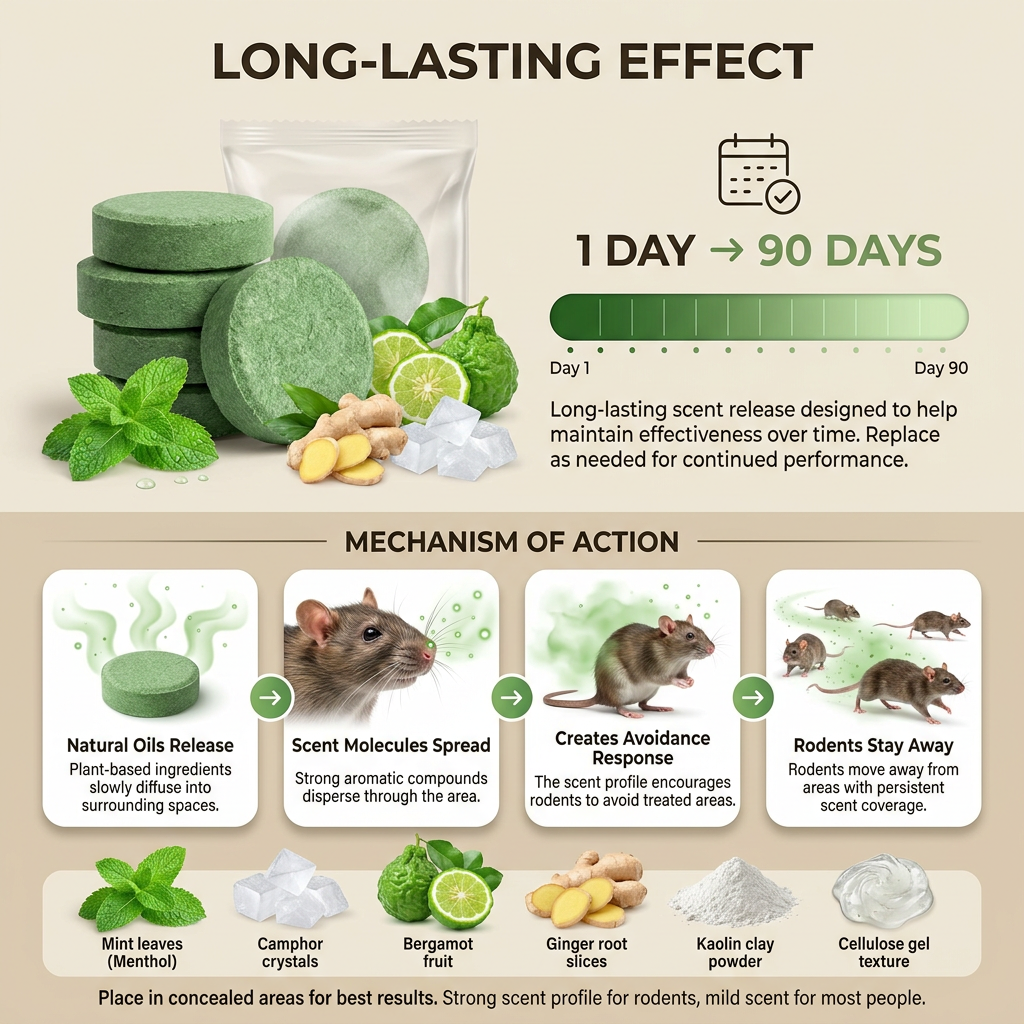 Rodent Repellent Tablet — Create a Home Without Rodents, Safe for Kids & Pets
